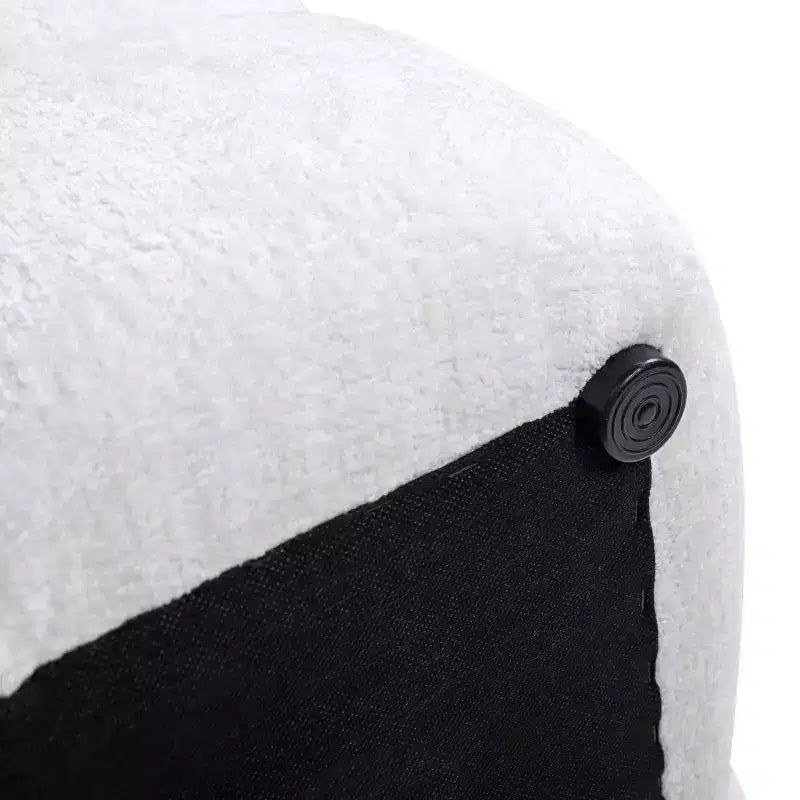 Pouf imbottito trapuntato quadrato da 53 cm – Poggiapiedi in ciniglia e velluto, nessun assemblaggio richiesto