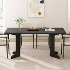 Tavolo da pranzo da 71" per 6-8 persone, tavolo da pranzo moderno con gambe in legno uniche, senza sedie