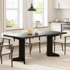 Tavolo da pranzo da 71" per 6-8 persone, tavolo da pranzo moderno con gambe in legno uniche, senza sedie