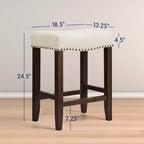 Sgabelli da Bar Senza Schienale da 24" – Sgabelli Moderni da Bancone, Sgabelli da Isola Cucina in Legno