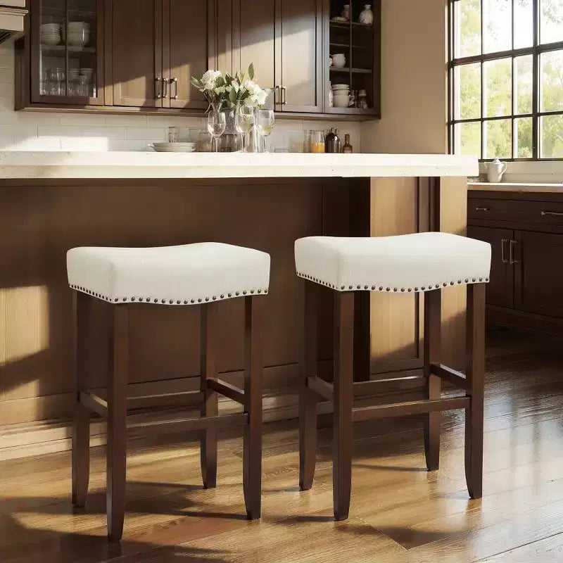 Sgabelli da Bar Senza Schienale da 24" – Sgabelli Moderni da Bancone, Sgabelli da Isola Cucina in Legno