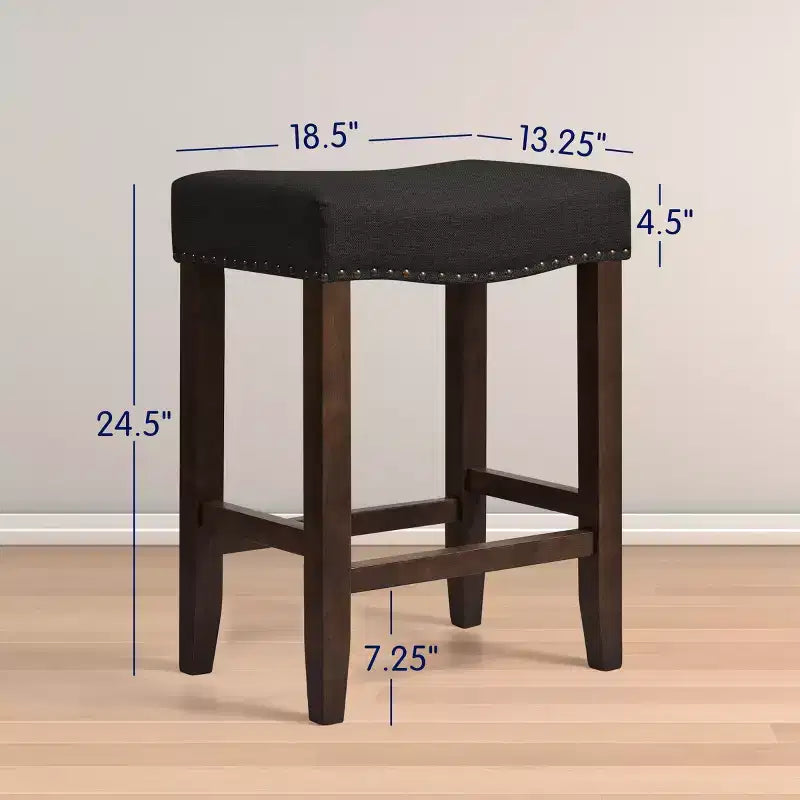 Sgabelli da Bar Senza Schienale da 24" – Sgabelli Moderni da Bancone, Sgabelli da Isola Cucina in Legno