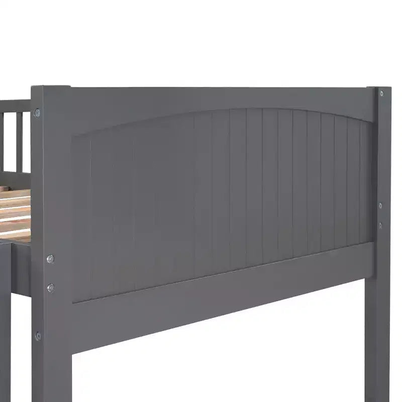Letto a soppalco triplo Twin Sleeper con cassetti e area giochi, salvaspazio per bambini