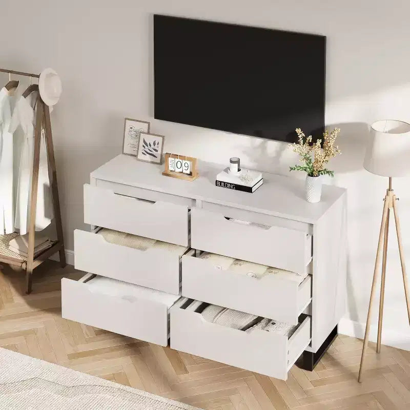 Cassettiera Verticale con Vani Contenitori, Comò per Camera da Letto, Mobile Contenitore in Legno per Corridoio, Ingresso