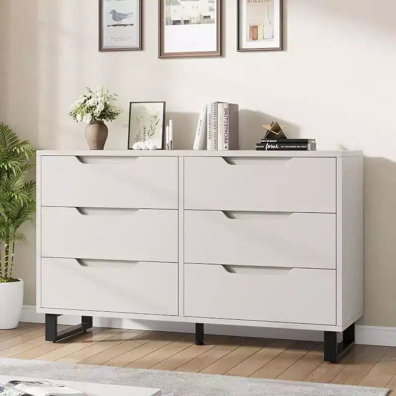 Cassettiera Verticale con Vani Contenitori, Comò per Camera da Letto, Mobile Contenitore in Legno per Corridoio, Ingresso