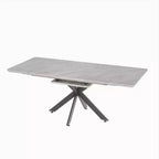 Tavolo da Pranzo Allungabile Moderno con Base in Metallo Nero – Posti a sedere fino a 8, da 157 cm a 198 cm