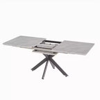 Tavolo da Pranzo Allungabile Moderno con Base in Metallo Nero – Posti a sedere fino a 8, da 157 cm a 198 cm