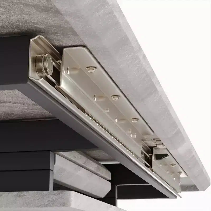 Tavolo da Pranzo Allungabile Moderno con Base in Metallo Nero – Posti a sedere fino a 8, da 157 cm a 198 cm