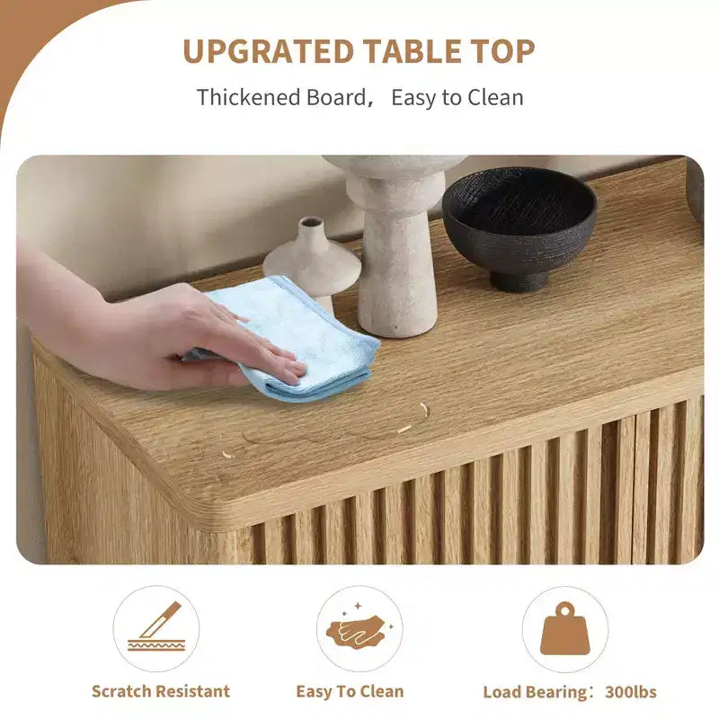 Scarpiera da 80 cm con ripiani regolabili, mobile portascarpe in legno con ante scanalate per ingresso e soggiorno