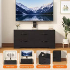 Mobile TV moderno regolabile in altezza, mobile multimediale con 4 cassetti per soggiorno, camera da letto, ufficio
