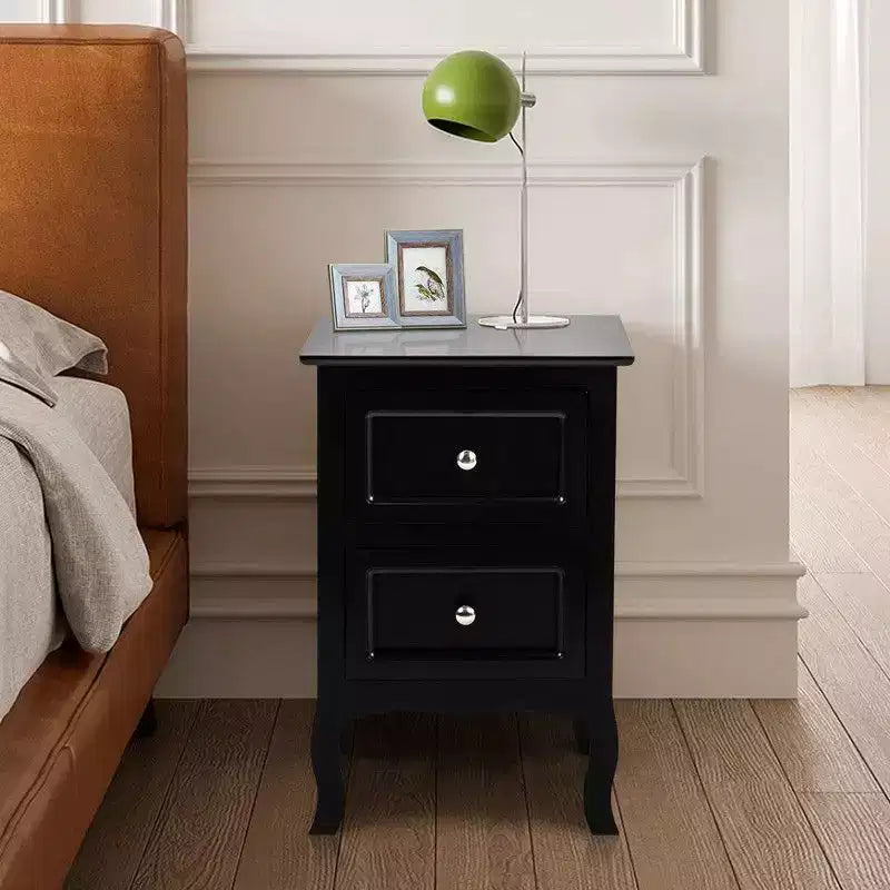 Comodino a 2 ripiani largo 39,40 cm – Comodino compatto con ripiano aperto, struttura in MDF