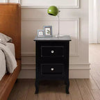 Comodino a 2 ripiani largo 39,40 cm – Comodino compatto con ripiano aperto, struttura in MDF