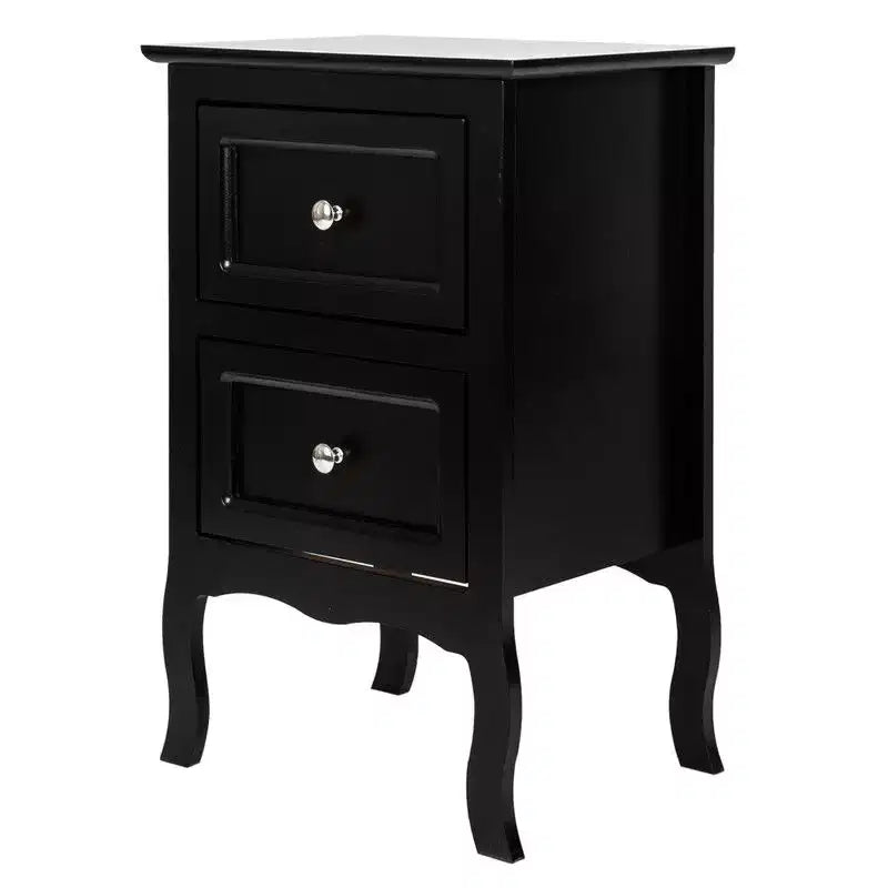 Comodino a 2 ripiani largo 39,40 cm – Comodino compatto con ripiano aperto, struttura in MDF