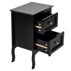 Comodino a 2 ripiani largo 39,40 cm – Comodino compatto con ripiano aperto, struttura in MDF