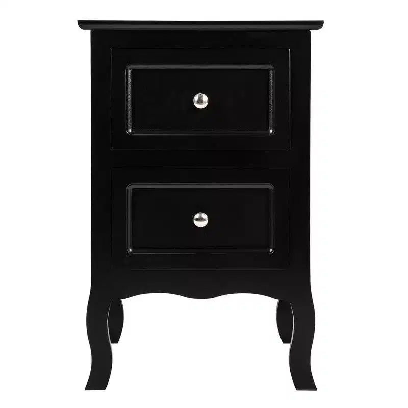 Comodino a 2 ripiani largo 39,40 cm – Comodino compatto con ripiano aperto, struttura in MDF
