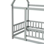 MAYEERTY Sponda di Sicurezza Letto a Castello King Cassetti con Chiusura Ammortizzata Legno Massello di Gomma